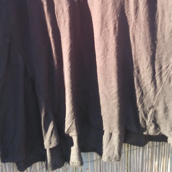 Mossimo Solid Black Lightweight Tee with Cap Sleeves Women's XS - Picture 5 of 8